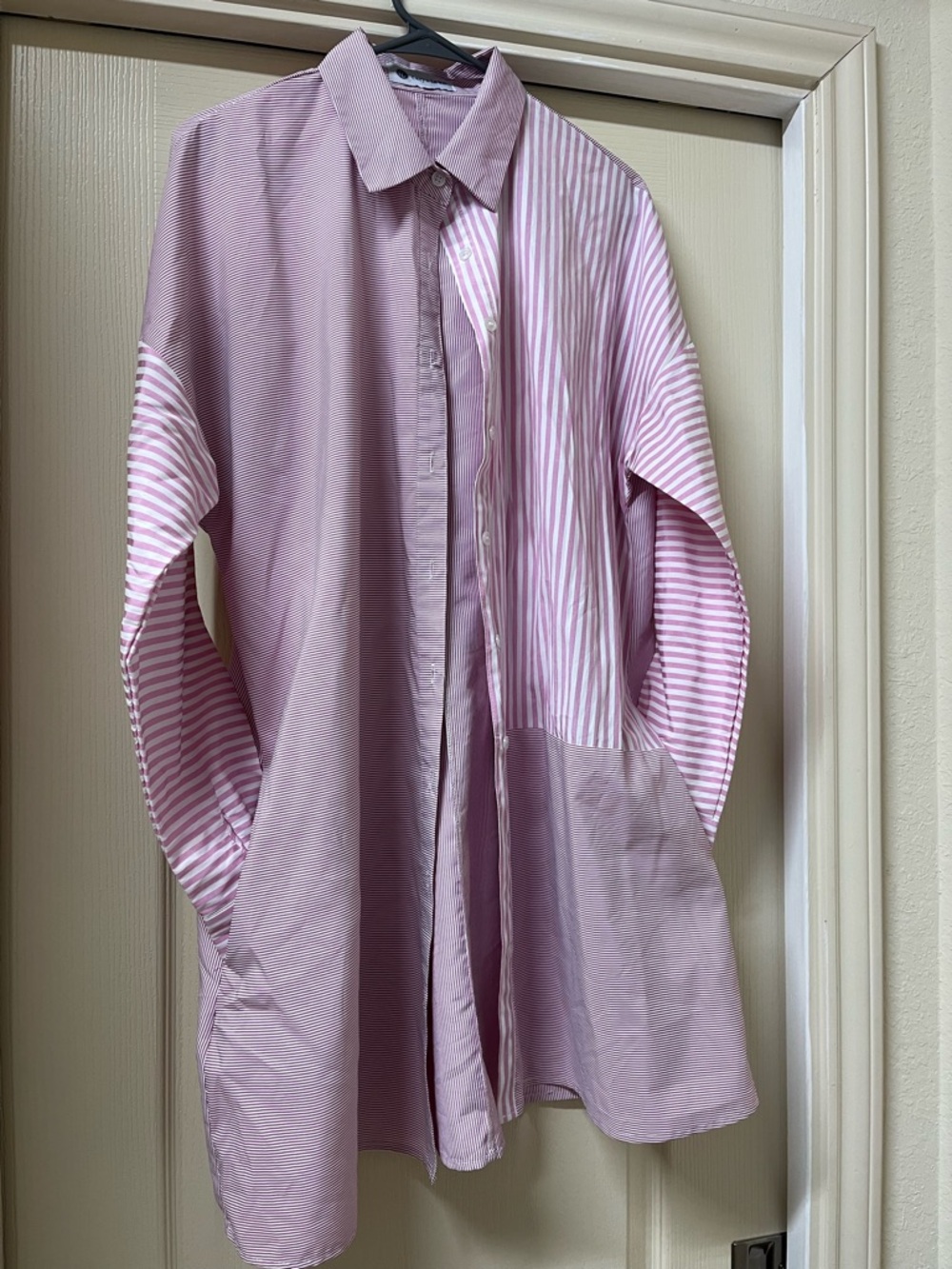 Caryn Lawn Pink Striped Button Down Shirt
